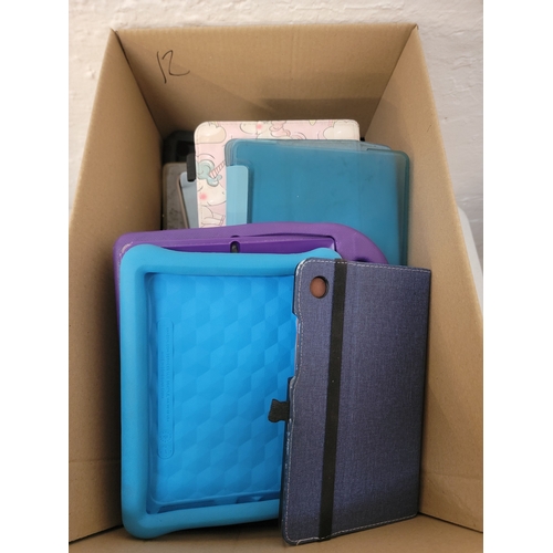 12 - ONE BOX OF PROTECTIVE CASES
including for tablet, phone, etc.