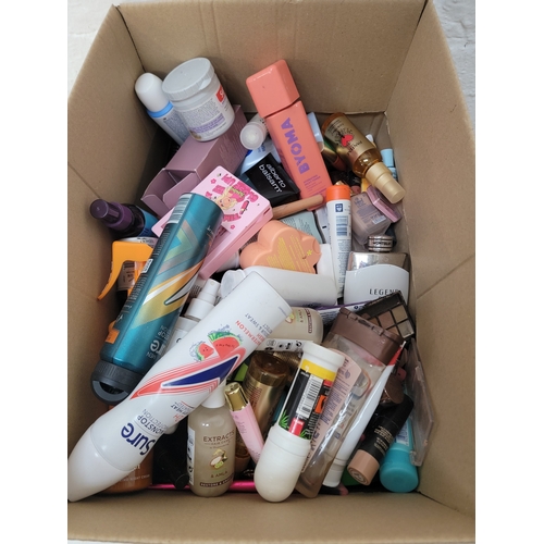 26 - ONE BOX OF TOILETRIES AND COSMETICS
including: MAC, Mont Blanc, Byoma,