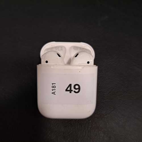 49 - PAIR OF APPLE AIRPODS 2nd GENERATION
in Lightning charging case