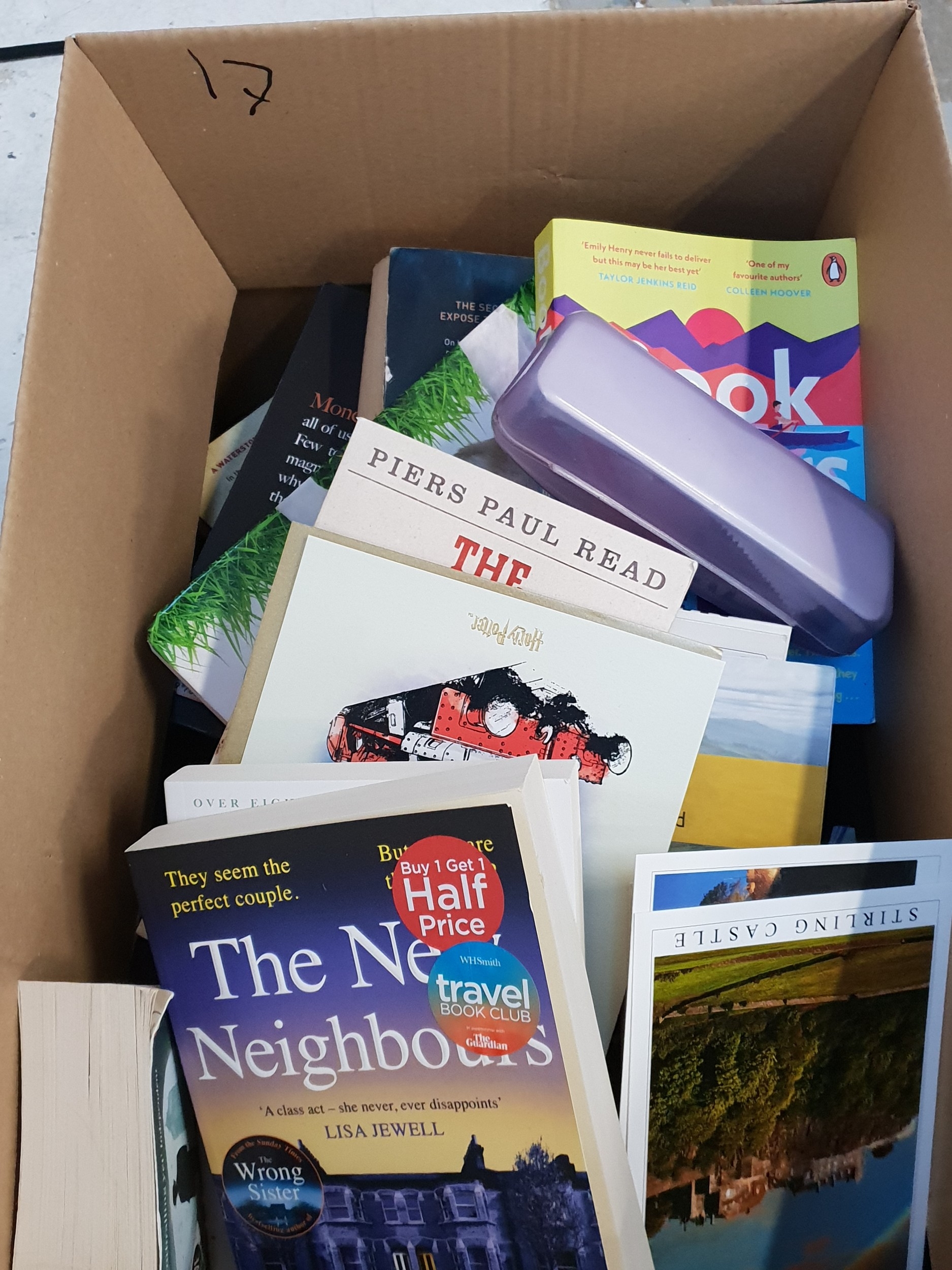 ONE BOX OF BOOKS including paperbacks and hardbacks