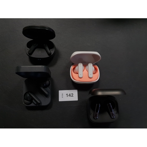 142 - FOUR PAIRS OF EARBUDS IN CHARGING CASES
comprising Skullcandy, JBL, Soundcore and cmf by nothing