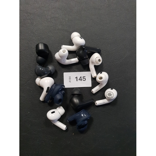 145 - SELECTION OF THIRTEEN LOOSE EARBUDS
including Apple, Bose and Jlab
