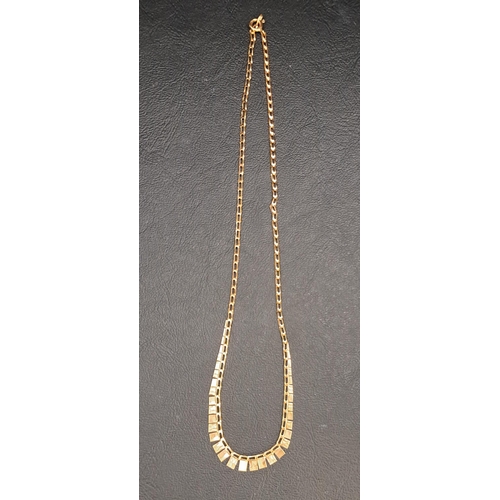 57 - NINE CARAT GOLD FRINGE EFFECT NECK CHAIN
40cm long and approximately 2.9 grams