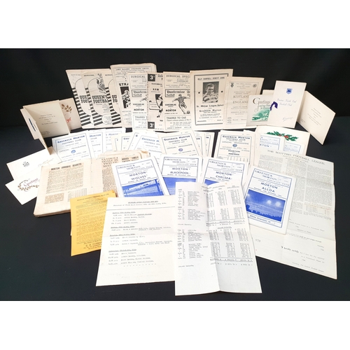 416 - SELECTION OF GREENOCK MORTON HOME AND AWAY PROGRAMES AND OTHER EPHEMERA
including Berwick Rangers vs... 