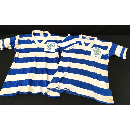 1417 - TWO VINTAGE GREENOCK MORTON FOOTBALL JERSEYS
Circa 1950s, both with Umbro and T Alexander & sons sti... 