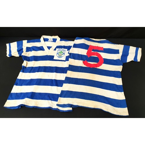 1417 - TWO VINTAGE GREENOCK MORTON FOOTBALL JERSEYS
Circa 1950s, both with Umbro and T Alexander & sons sti... 