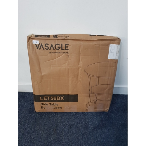 13 - SONGMICS VASAGLE ROUND SIDE TABLE WITH SHELF
with metal frame, 1 box, SKU number: LET56BE, RRP: 30.0... 