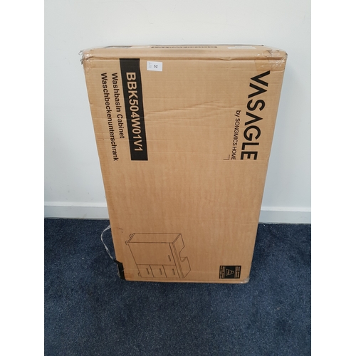 52 - SONGMICS VASAGLE UNDER SINK BATHROOM CABINET
with 3 Drawers and 1 cupboard door, for Washbasins with... 