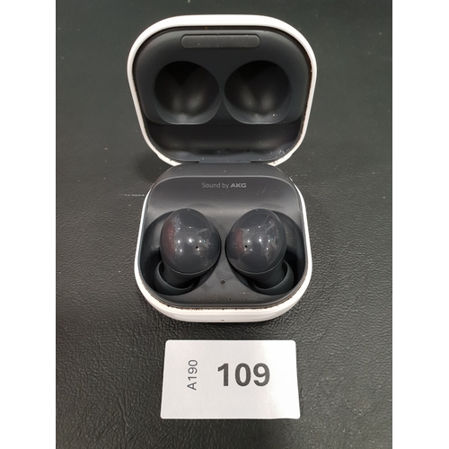 109 - PAIR OF SAMSUNG EARBUDS
in charging case, model SM-R177