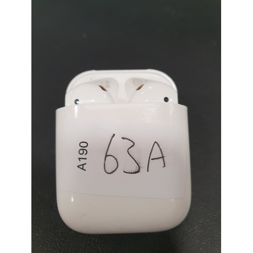 63A - PAIR OF APPLE AIRPODS 2nd GENERATION
in Lightning charging case