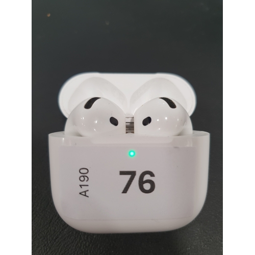 76 - PAIR OF APPLE AIRPODS 4
in charging case
