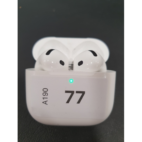 77 - PAIR OF APPLE AIRPODS 4
in charging case