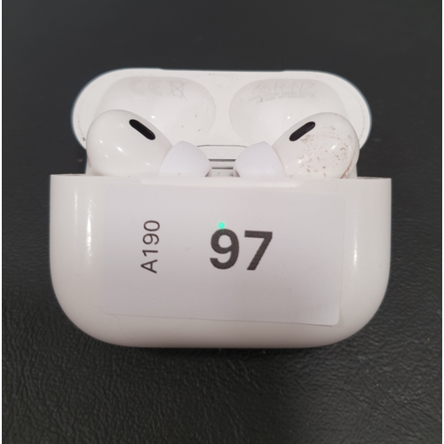97 - PAIR OF APPLE AIRPODS PRO 2nd GENERATION
in Magsafe Charging case (USB-C)
Note: airpod damaged