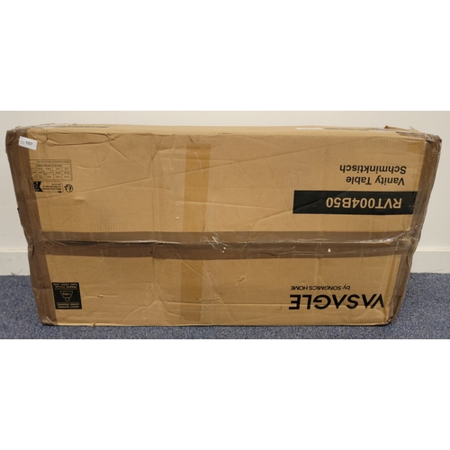 511 - SONGMICS VASAGLE DRESSING TABLE 
with stool and 3 drawers, 1 box, SKU number: RVT004B50, RRP: 96.99,... 