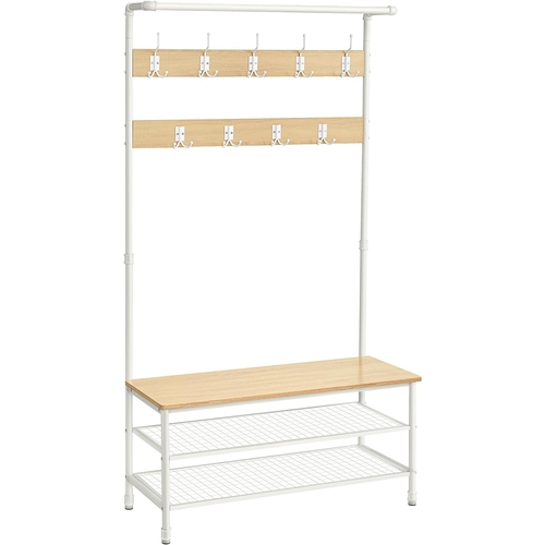197 - SONGMICS VASAGLE COAT RACK
Large Hall Tree with Bench and Shoe Storage, 9 Hooks, Shoe Rack, Hanging ... 