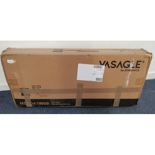 197 - SONGMICS VASAGLE COAT RACK
Large Hall Tree with Bench and Shoe Storage, 9 Hooks, Shoe Rack, Hanging ... 