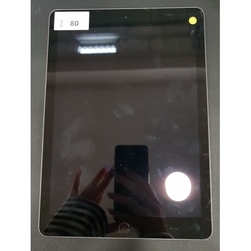 80 - APPLE IPAD 6TH GENERATION - A1893 - WIFI 
serial number F9FXX82LMJF8J. Apple account locked. 
a few ... 
