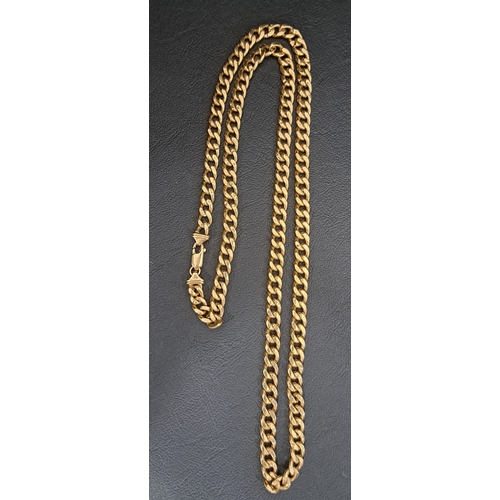 3 - EIGHTEEN CARAT GOLD CURB LINK NECK CHAIN
62.5cm long and approximately 13 grams