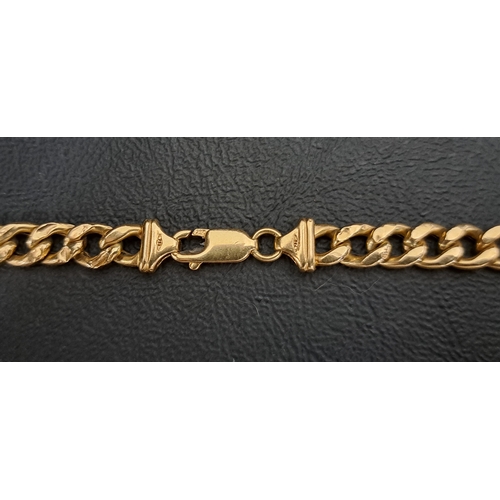 3 - EIGHTEEN CARAT GOLD CURB LINK NECK CHAIN
62.5cm long and approximately 13 grams