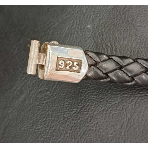 5 - CHROME HEARTS 'TINY E' SILVER BRACELET
together with an Elf Craft 'Maltese Cross' leather bracelet w... 