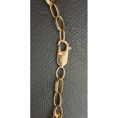 7 - NINE CARAT GOLD BELCHER LINK BRACELET
24.3cm long and approximately 6.1 grams
