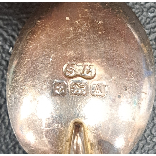 168 - TWO SETS OF SIX GEORGE V SILVER COFFEE BEAN SPOONS
one set Birmingham 1934, maker Barker Brothers Si... 