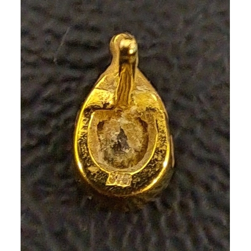 49 - TWO PAIRS OF NINE CARAT GOLD EARRINGS
comprising a pair of diamond set drop earrings and a pair of C... 