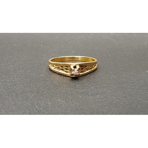 10 - DIAMOND SINGLE STONE RING
the round brilliant cut diamond approximately 0.08cts, on eighteen carat g... 