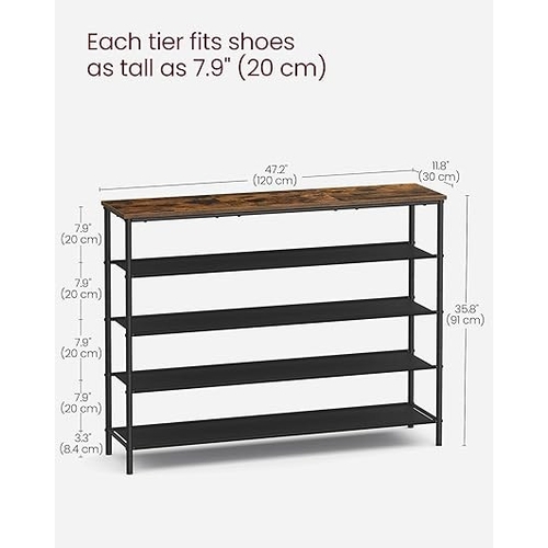 SONGMICS VASAGLE SHOE RACK 5 tiers, 1 box, SKU number: LBS136B01, RRP ...