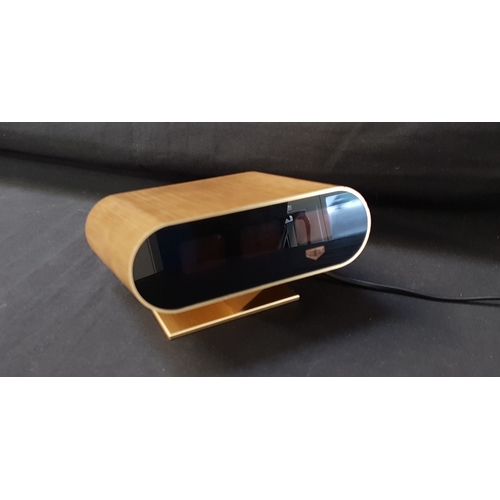 315 - RARE MID-CENTURY HEUER BRUSHED BRASS CASED DIGITAL DESK CLOCK
with quartz movement, Reference 732, c... 