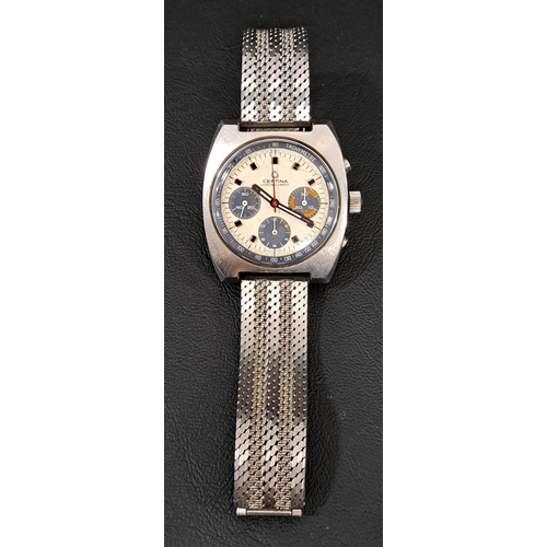 49 - GENTLEMAN'S CERTINA CHRONOLYMPIC CHRONOGRAPH WRISTWATCH
late 1960s/early 1070s, the cream dial with ... 