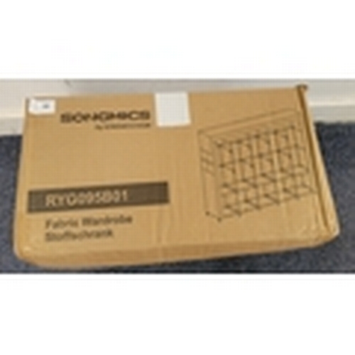 45 - SONGMICS FABRIC WARDROBE
Garment Organiser Rack with 5 Hanging Rails, Shelves, 4 Side Pockets, 45 x ... 