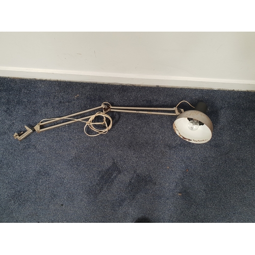 339 - VINTAGE DESK CLAMP ANGLE POISE LAMP
the chromed body with 'patended' mark, 106cm long fully extended