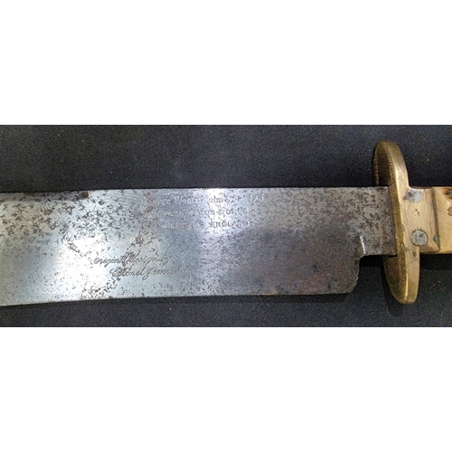 479 - GEORGE WOSTENHOLM & SON OF SHEFFIELD BOWIE KNIFE IXL
engraved with 'Originally designed by Colonel J... 