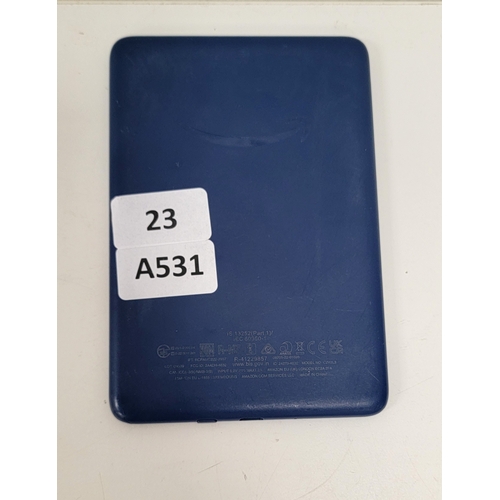 23 - AMAZON KINDLE BASIC 11th GEN/ MODEL: C2V2L3- BLUE