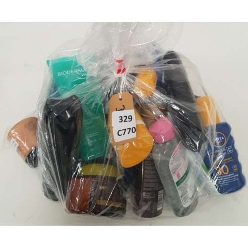 ONE BAG OF BRAND NEW COSMETICS
including Nivea, Bioderma, and Lynx