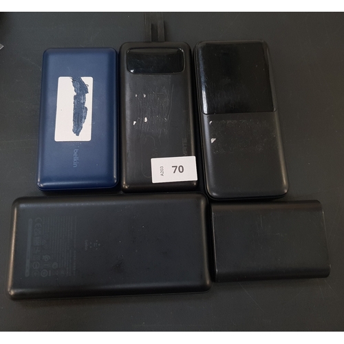 FIVE POWER BANKS
including Belkin