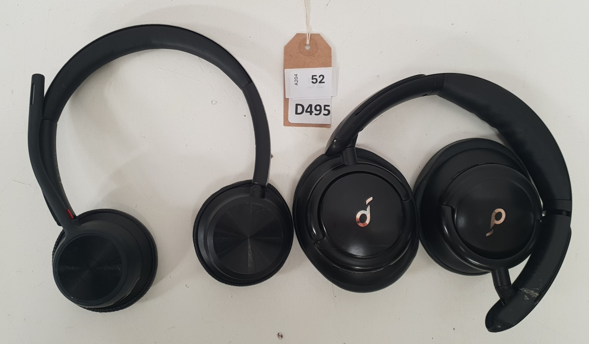 TWO PAIRS OF HEADPHONES comprising Soundcore Life Q30 (one side damaged ...