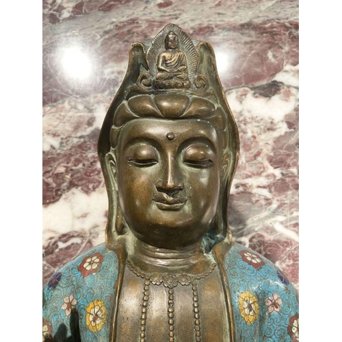 Statua Buddha Pekong Colore Arancio/Bronzo H 15cm ALNWIK106