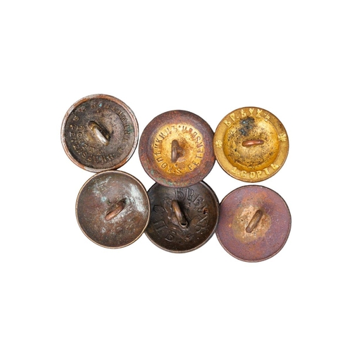 54 - Brass, Copper Metal Uniform Vintage Round Old Used Buttons. Russian Empire, USSR and others