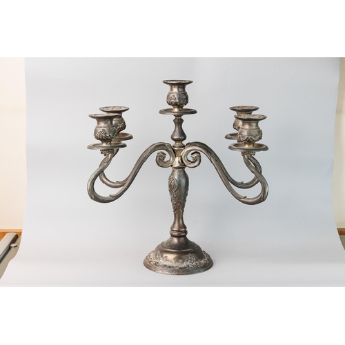 14 - 5 candle candelabra, Godinger manufacturing, High 32 cm, Diamentrs 13 cm