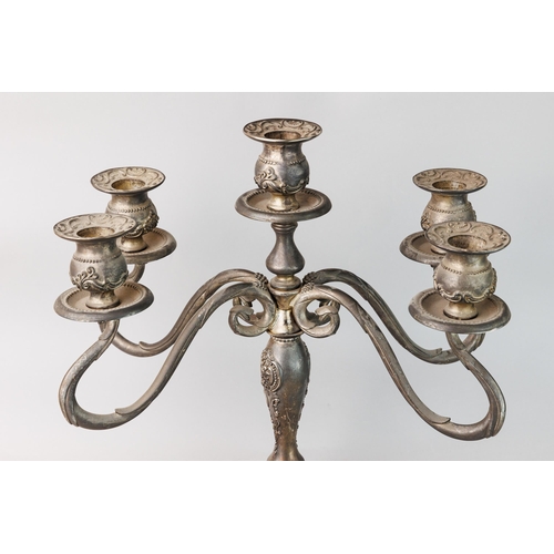 14 - 5 candle candelabra, Godinger manufacturing, High 32 cm, Diamentrs 13 cm