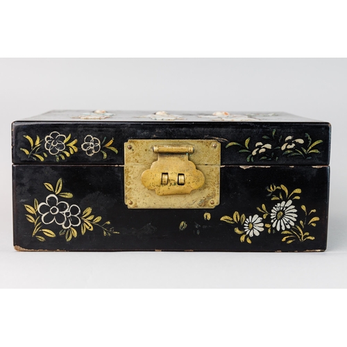 2 - Vintage Japanese Black Jewelry box, Size 15x20x8,5 cm