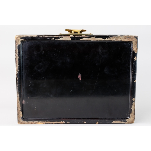 2 - Vintage Japanese Black Jewelry box, Size 15x20x8,5 cm