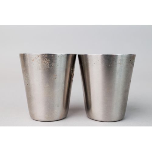 20 - 2 tumblers, Silver, High 4 cm, Diametrs 2.5 cm Weight 14 gr (for one tumbler)