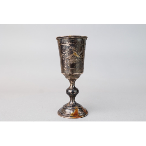 22 - Goblet, Silver, High 9, cm, Diametrs 3.5 cm, Weight 30 gr