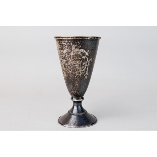 23 - Goblet, Silver, High 7.5 cm, Diametrs 3.5 cm, Weight 30 gr