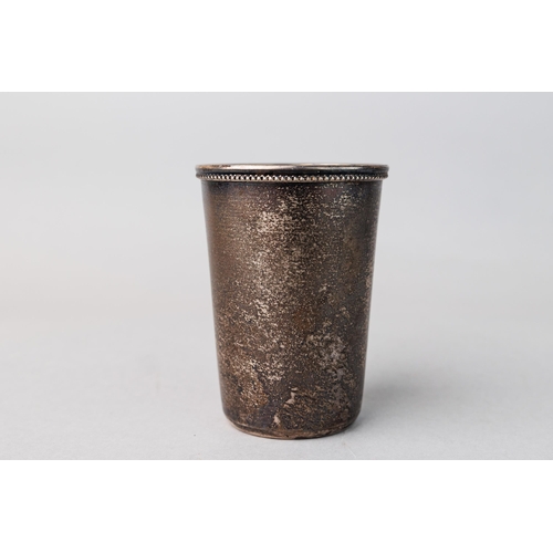 25 - Vintage beaker, Silver, High 5 cm, Diametrs 2.5 cm, Weight 27 gr