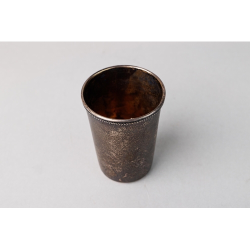 25 - Vintage beaker, Silver, High 5 cm, Diametrs 2.5 cm, Weight 27 gr