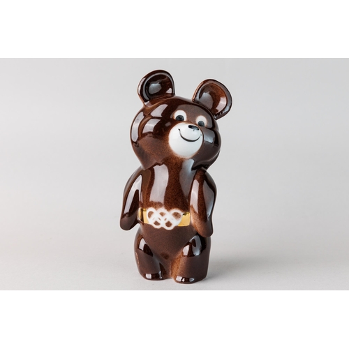 28 - Figurine, The Olympic Bear, Lomonosov porcelain factory - LFZ, Porcelain, Size 15x7 cm